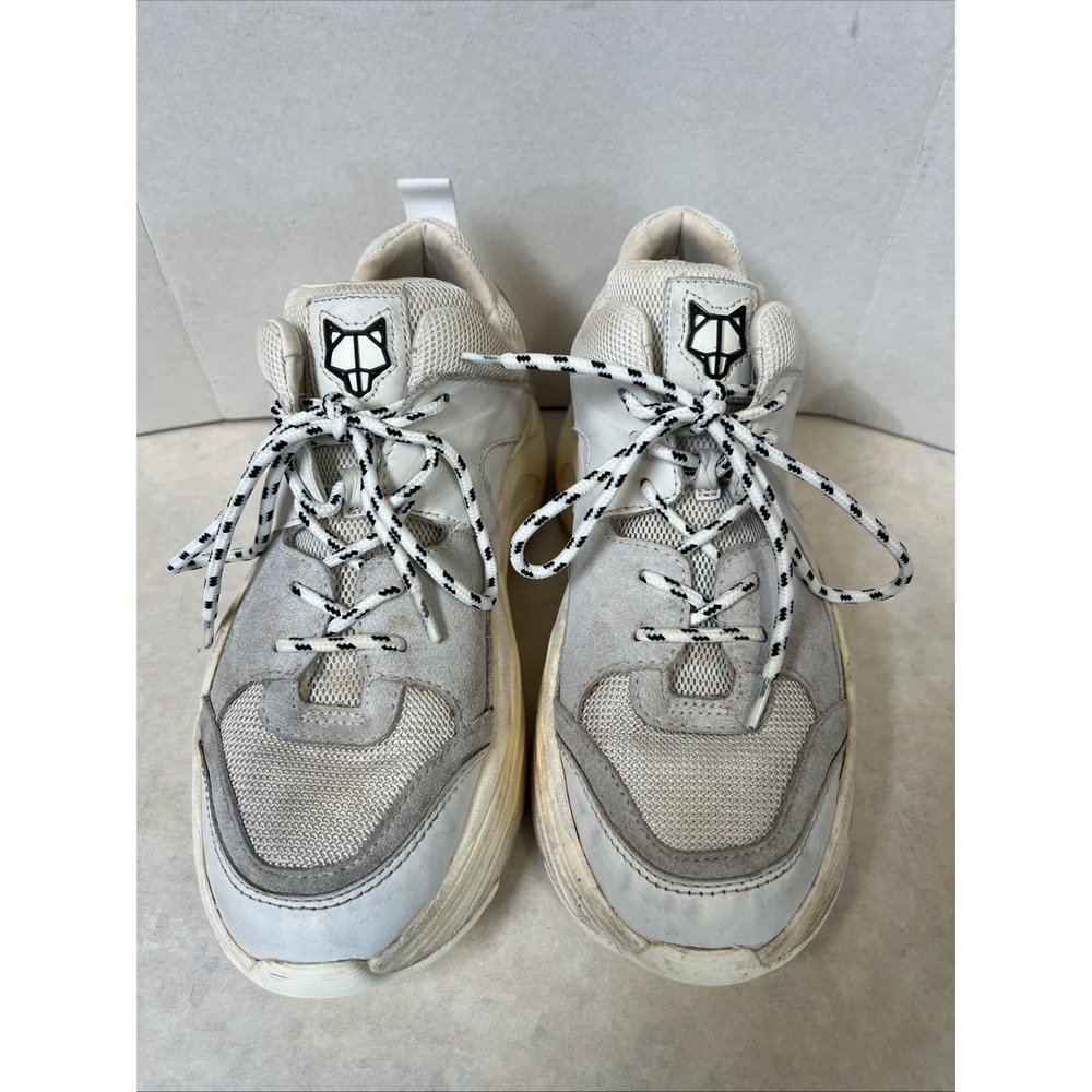 Naked Wolfe Track Chunky Platform White Shoes Women's Size 9 Streetwear Sporty